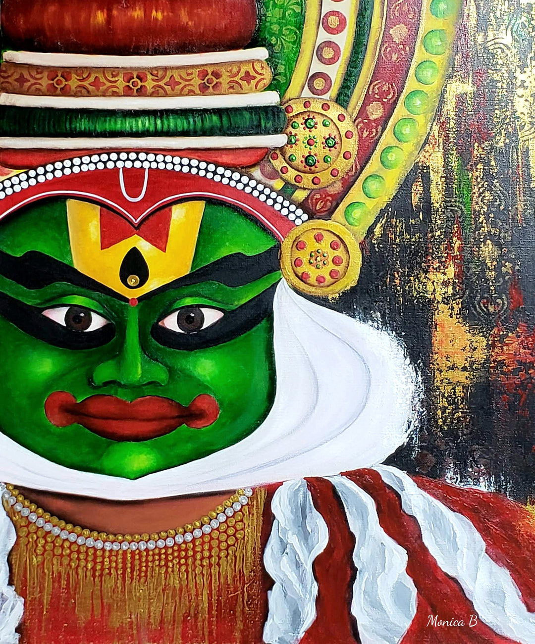 Kathakali Dancer painting . SOLD