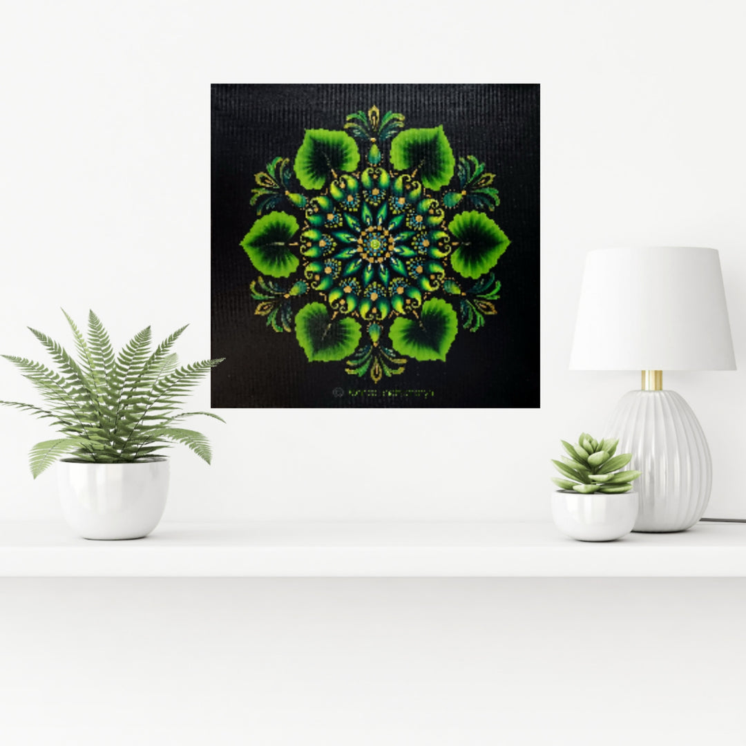Stroked in green - Mandala art