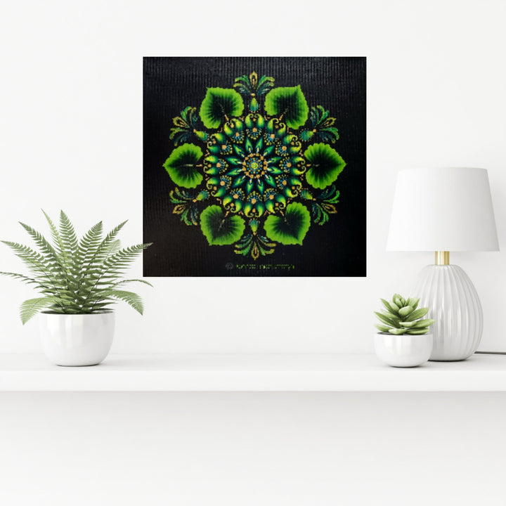 Stroked in green - Mandala art