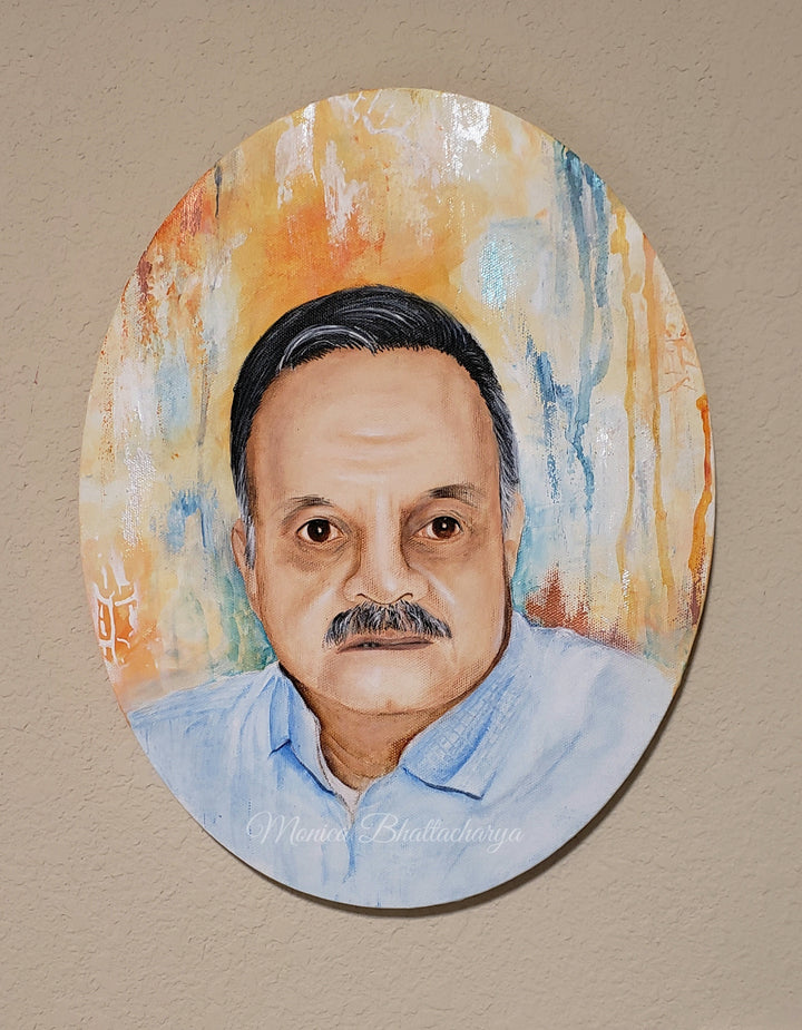 Painted portrait on canvas 1