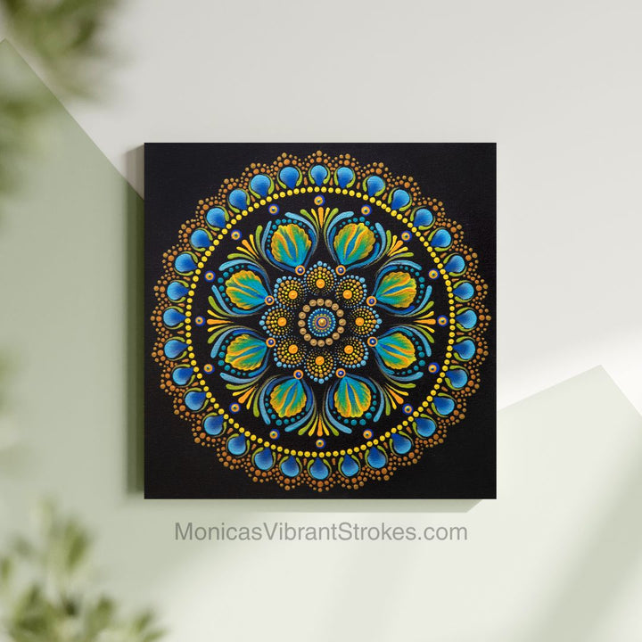 Cosmic Contrast -Original Mandala art