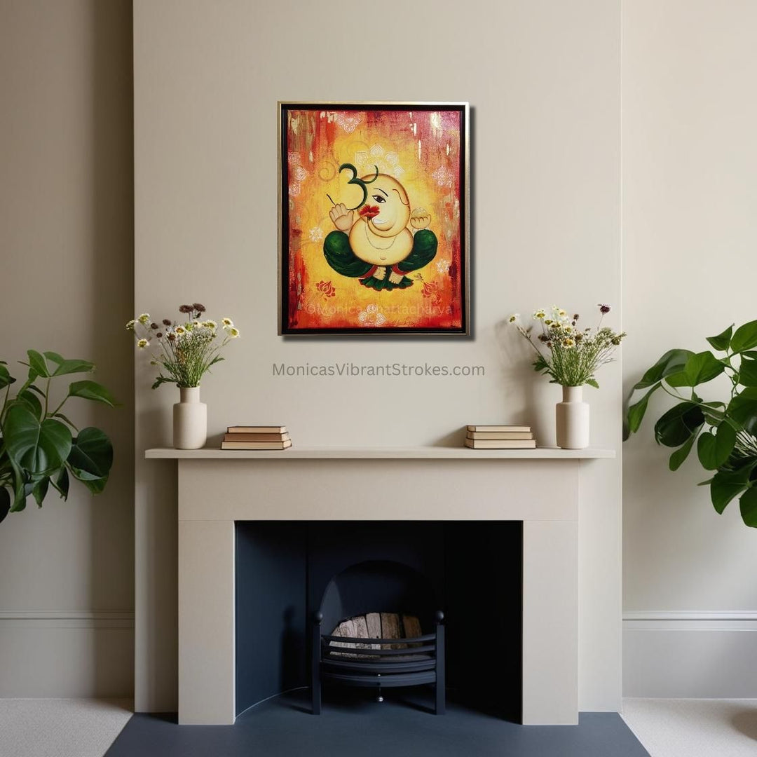 OM Ganesha – Semi-Abstract Hindu Art of Meditation and Divine Energy