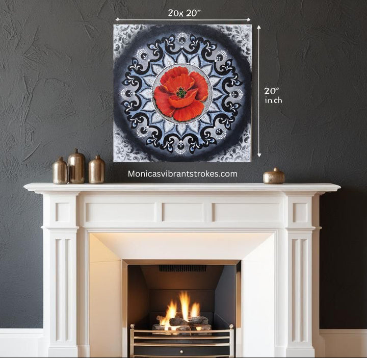 Poppy in the Pattern – Celebrate Uniqueness in a Beautiful Canvas Mandala