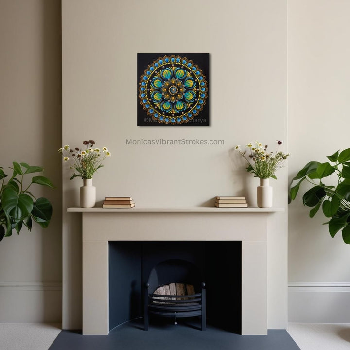 Cosmic Contrast -Original Mandala art