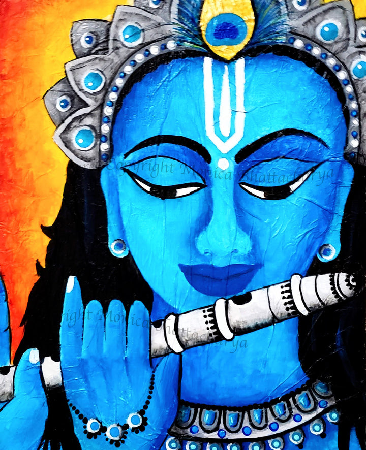 Bold divinity, Krishna Print 8 by 10