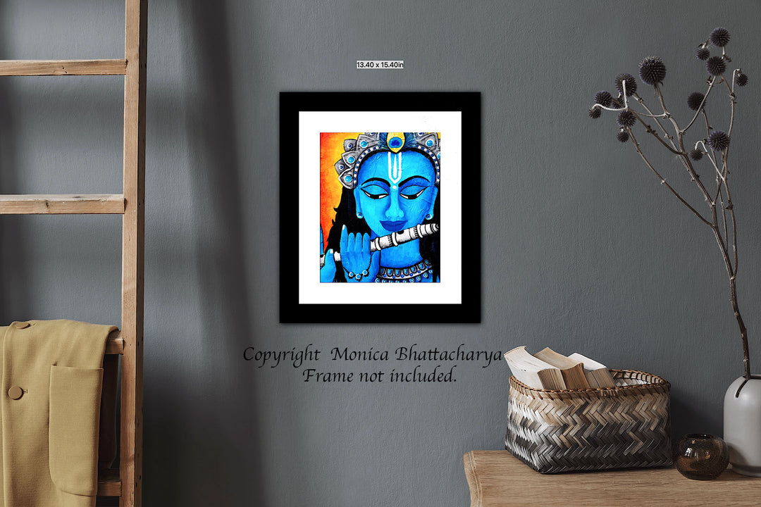 Bold divinity, Krishna Print 8 by 10