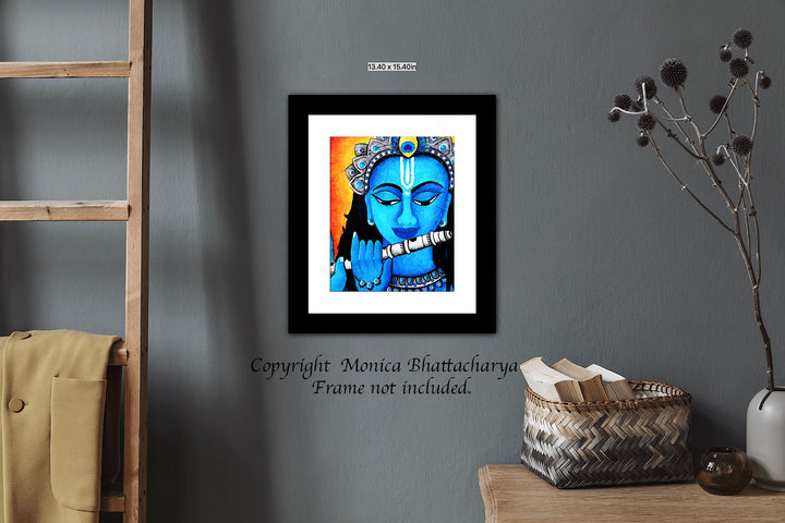 Bold divinity, Krishna Print 8 by 10